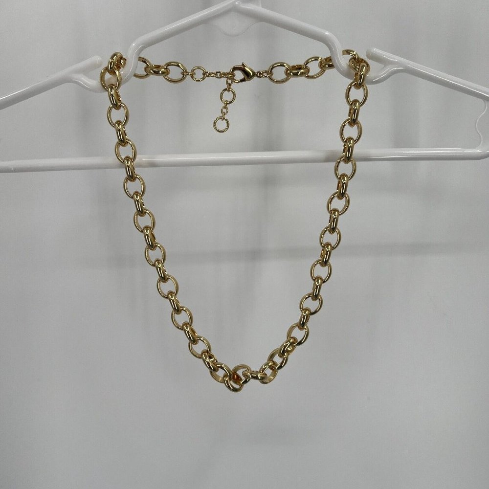 Tuckernuck Jewelry Gold Chunky Chain Link Necklace NEW 20-22" $78 - Picture 3 of 5